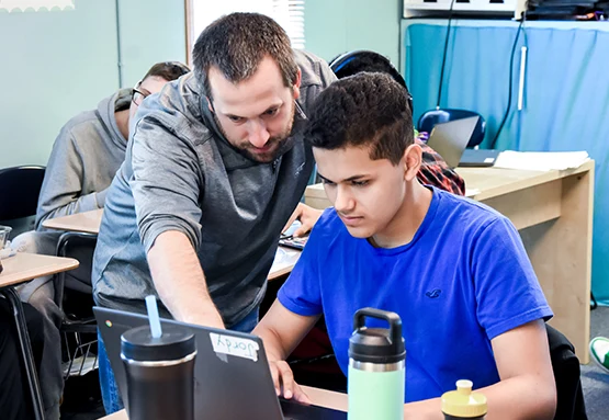 Teacher working with EC Student